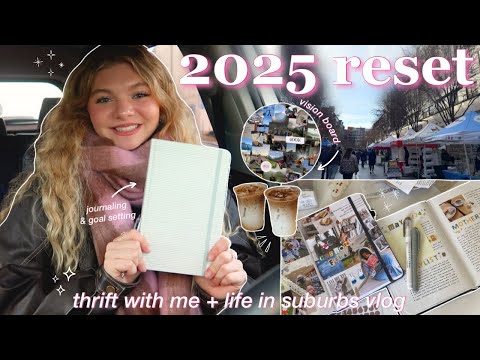 NEW YEAR RESET: preparing for 2025, vision board, & setting goals! ✨ suburban life at home on break