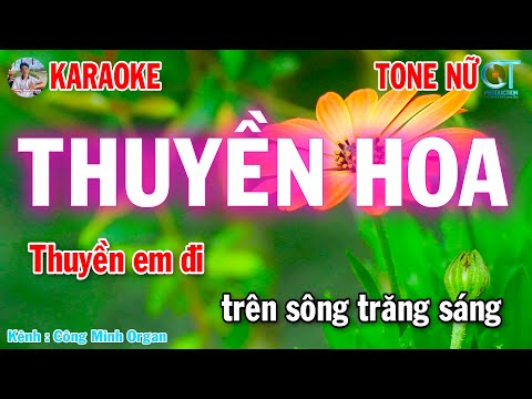 Karaoke Thuyền Hoa Tone Nữ (Dm) Nhạc Sống Cha Cha Cha 2025