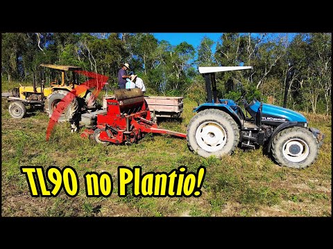 PEGUEI O NEW HOLLAND TL90 DEPOIS DE MUITO TEMPO SEM DIRIGIR ELE! PLANTIO DE SOJA NÃO QUIS ARRISCAR!