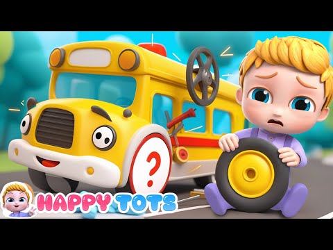 Wheel On The Bus With Animals + More Nursery Rhymes & Kids Songs | Happy Tots