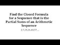 Understanding Arithmetic Sequences and Partial Sums