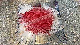 Pendulum Painting on top of spin art creates a glitch in the matrix.￼