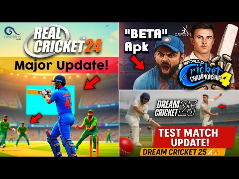 Real Cricket 24 OP Update 😍 WCC4 Beta Playstore? 🔥 Dream Cricket 25 Test Update & EA Cricket 2026