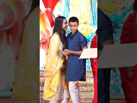 naysha devgan & yug kajol 🥰 click on a photo durga puja 4k status video