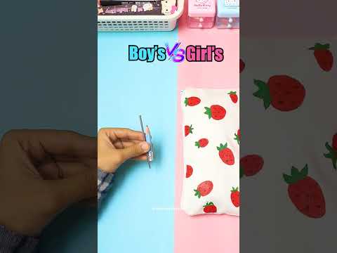 Boy's Stationery vs. Girl's Stationery 💙💗#youtubeshorts #shorts #stationery #cute #boysvsgirls