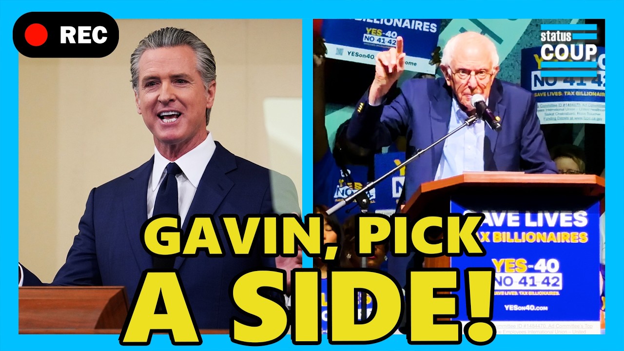 Bernie Takes on Billionaires—Newsom Runs DEFENSE for Them