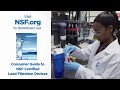 NSF Certification for Lead Reduction