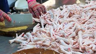 Unique! Spicy braised chicken feet and duck tongue, fried whole chicken /人氣雞腳凍,麻辣鴨舌 - taiwanese food