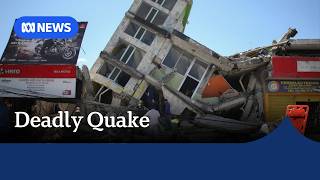 YouTube video thumbnail: Rescuers Search Through Rubble for Survivors of Major Quake in Colombia
