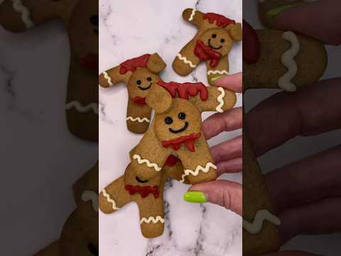 Gingerbread.. where’s ya head?🤭 #halloween #halloweentreats #spookyseason #gingerbread #bakinghacks