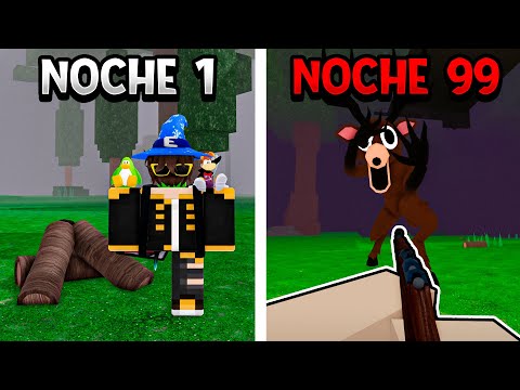 SOBREVIVIENDO 99 NOCHES EN EL BOSQUE 🦌🌲 (ROBLOX)