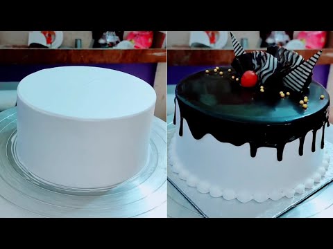 easy chocolate cake design| cake decorating for beginners