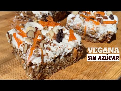 CARROT CAKE VEGANA [ Torta de Zanahoria Saludable ] FÁCIL Y RÁPIDO!