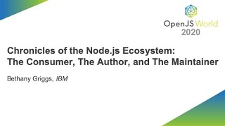 Chronicles of the Node.js Ecosystem: The Consumer, The Author, and The Maintainer