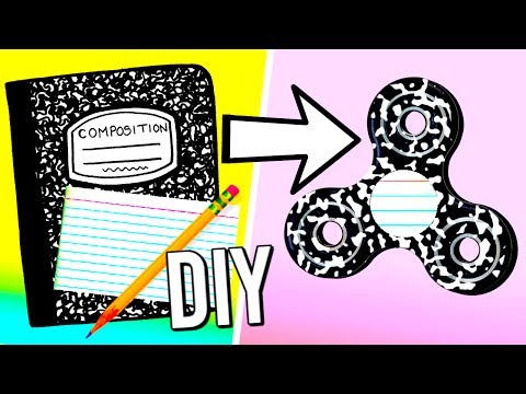How to make a fidget spinner from school supplies! DIY fidget spinner without bearings!