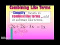 Combining Like Terms in Algebra