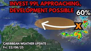 Sneaky Disturbance Heads to the Caribbean, Formation Chance Increases • 22/08/25