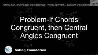 Problem-If Chords Congruent, then Central Angles Congruent