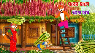 রান্নাঘরে আখ চাষ|Fox cartoon | বাংলা কার্টুন | rupkothar golpo | cartoon | শিয়ালের কার্টুন |