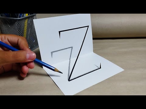 ⭐ Dibujos 3D 👉 Como dibujar LETRAS Z en 3D [Truco de DIBUJO]