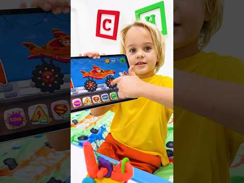 Chris makes playdough toy car - New Vlad&Niki Game for kids