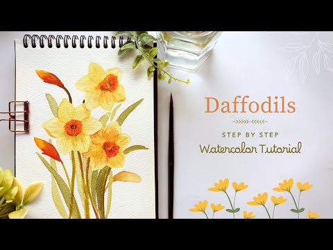 How to Paint Daffodil Flowers with Watercolors