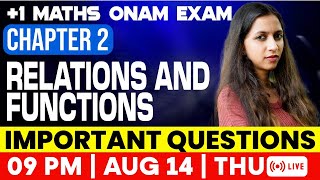 Plus One Maths Onam Exam | Relations & Functions | Important questions | Exam Winner +1