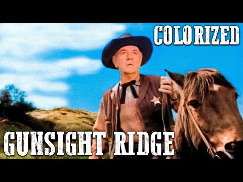 Gunsight Ridge | COLORIZED | Action | Western Movie | Old West