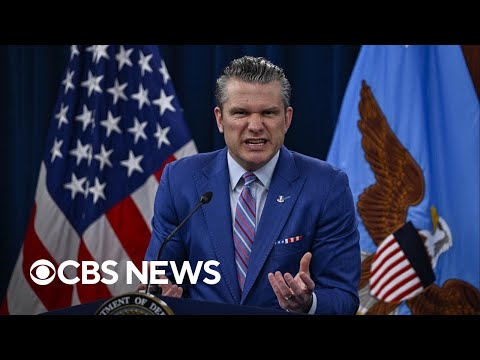 YouTube video thumbnail: Hegseth Slams Media Over Initial Assessments About Trump's Iran Nuclear Sites Strikes