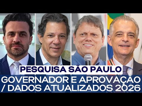 PESQUISA SÃO PAULO: GOVERNADOR E APROVAÇÃO - ELEIÇÕES 2026