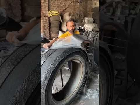 The Most Amazing Process of Retreading Old Tyre #shorts #shortvideo