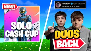 Solo Cash Cups Are BACK | Duos is the New Main Game Mode