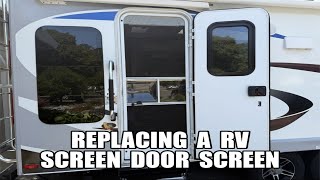 Replacing a RV Screen Door Screen (Step by Step)