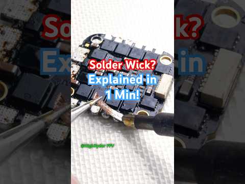 Solder wick? Explained in less than 1 minute! #soldering #electronics #drone