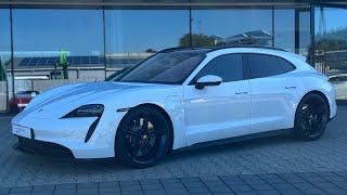 Porsche Taycan 4S Sport Turismo, J1 (2024), weiß, Sport Chrono, Surface Coated Brake (PSCB)