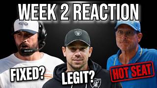 Harbaugh In Trouble? Raiders Legit? Bronco Offense Concern Level? Week 2 Reaction