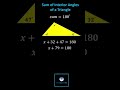 Triangle Angles and Equations