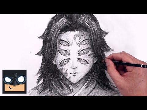 How To Draw Kokushibo - Demon Slayer Sketch Art Class - Cartooning Club