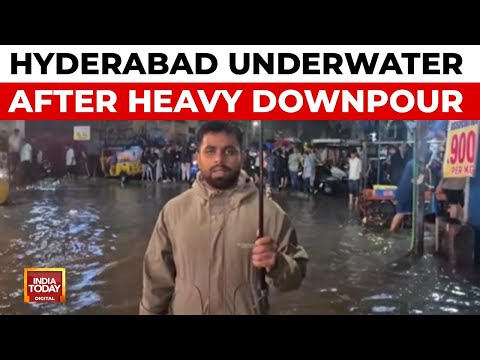 YouTube video thumbnail: Hyderabad Inundated: Heavy Rains Lash City, Residents Await Relief