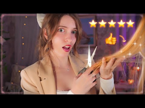 ASMR ✂️ La MEJOR PELUQUERÍA de la Ciudad ❤️✨(Corte de Pelo, Lavado y Peinado)