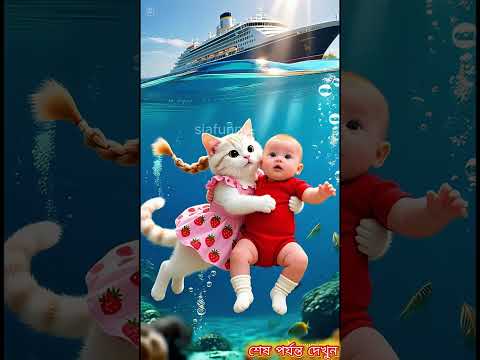 একি মিনু বাচ্চাটিকে বাচাতে গিয়ে নিজে বিপদে পরল❤️ | #shots #cat #entertainment