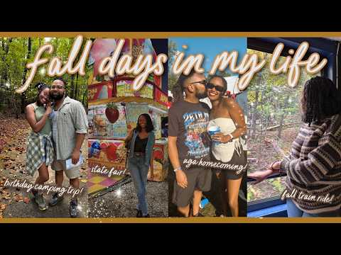 FALL DAYS IN MY LIFE🍂 Cozy BDAY Camping Trip, State Fair, Fall Train Ride & UGA Homecoming🍁🏕️ *vlog*