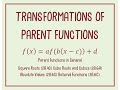 Transformations of Parent Functions in Function Notation
