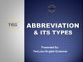 Understanding Abbreviations and Shortenings