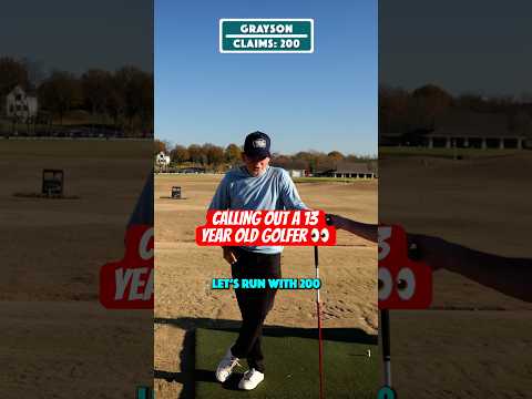 CALLING OUT a 13 year old golfer!