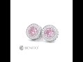 Viola Stud Earrings Pink And White Zircon Stones