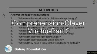 Comprehension-Clever Mirchu-Part 2