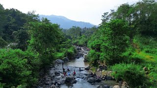 NGINTIP ORANG MANDI DI SUNGAI PAKE DRONE | DRONE DJI