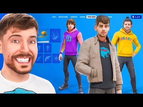 I Created MrBeast's Crew Fortnite Skins!