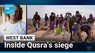 YouTube video thumbnail:  West Bank: Activist Recounts Life Under Settler Siege in Qusra